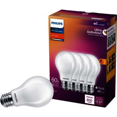 4PK 8W SW A19 LED BULB