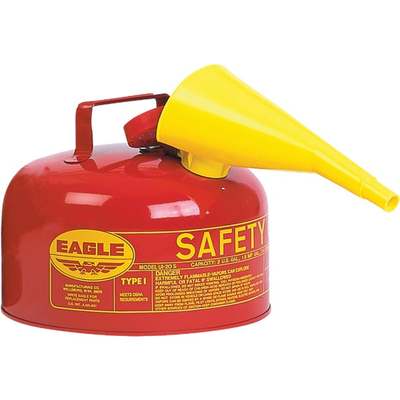 RED 2GAL GAS SAFETY CAN