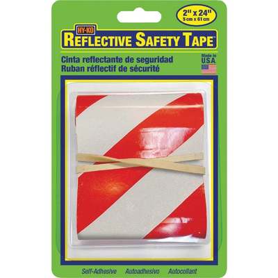 RED/SILV REFLECTIVE TAPE 2"X24"