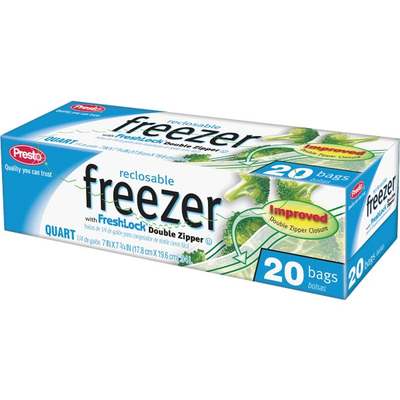 QT RECLOSE FREEZER BAG 20CT.