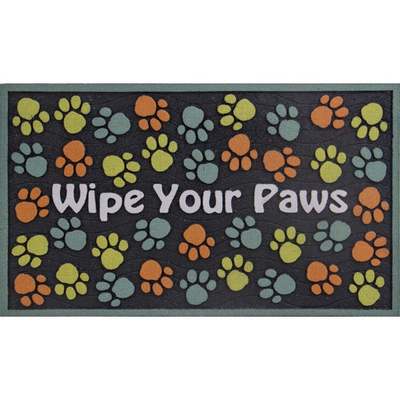 Apache Wipe Your Paws 18 In. x 30 In. Recycled Rubber Door Mat