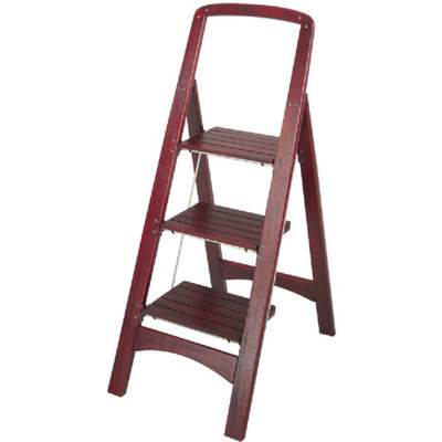 REAL WOOD 3-STEP STOOL