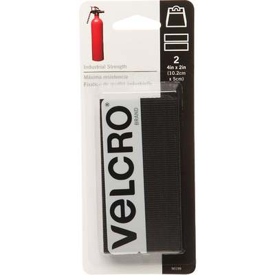 VELCRO Brand 2 In. x 4 In. Black Industrial Strength Hook & Loop Strip (2