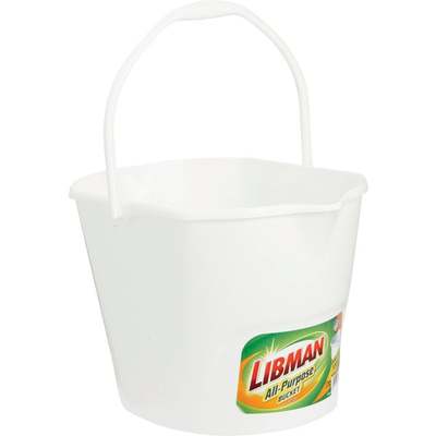 Libman 3 Gal. White All-Purpose Dual Spout Bucket