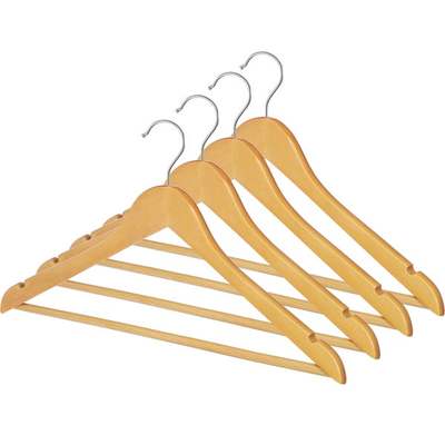 4PK WOOD SUIT HANGER
