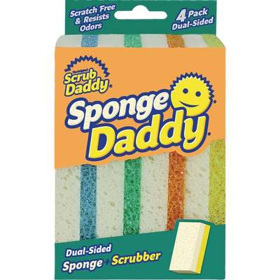 Sponge Daddy 4.5 In. x 2.7 In. Dual Sided Scrub Sponge (4-Count)