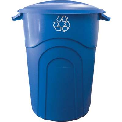 32GAL BLUE RECYCLE BIN