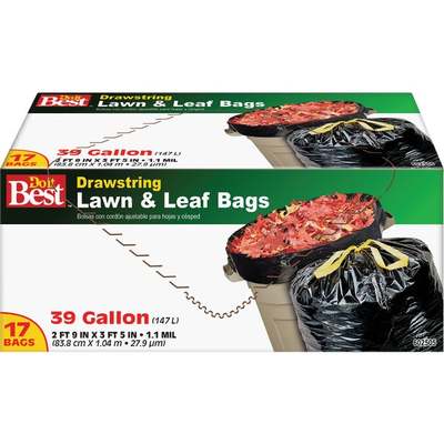 BAGS TRASH 39GAL 17CT DIB