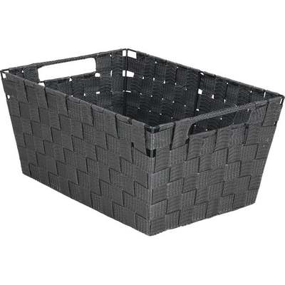 WOVEN BASKET GRAY 14.2X10.2X6.7"