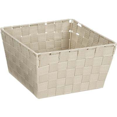 SMALL BEIGE WOVEN BASKET