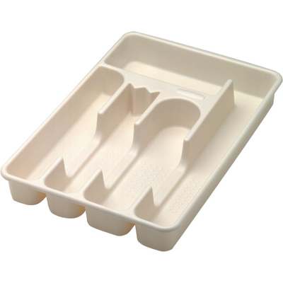 Small Bisque Cutlery Tray