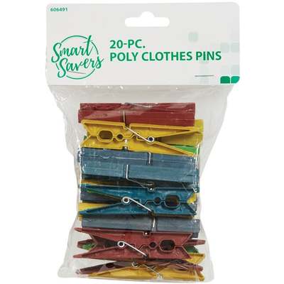 20PC POLY CLOTHES PINS