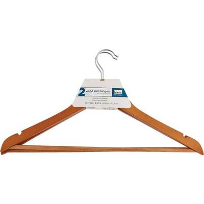 2PK WOOD SUIT HANGER