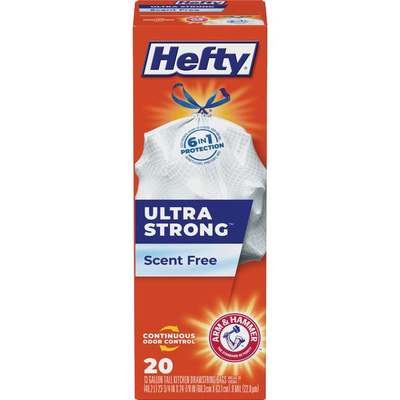 Hefty Ultra Strong 13 Gal. Tall Kitchen White Trash Bag (20-Count)