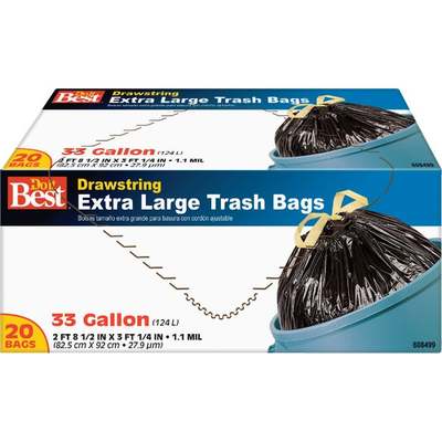 H.S Trash Bags 7ct 33gl + Ties X-Tra Lg-wholesale -  -  Online wholesale store of general merchandise and grocery items