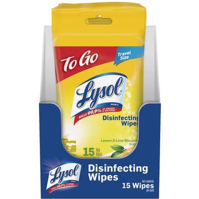 WIPES LYSOL LEMON & LIME 15CT