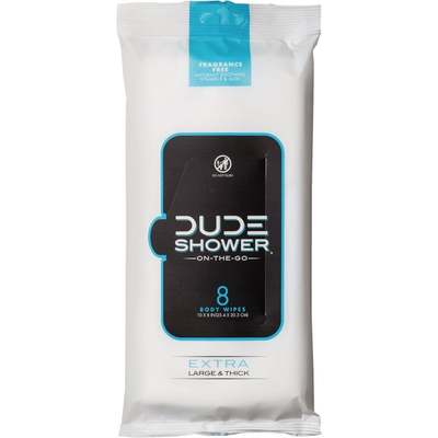 Dude 8ct Shower On-the-go Wipe