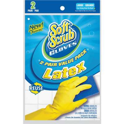 LG 2PK LATEX GLOVE