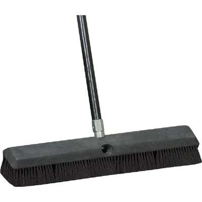 Do it Best 18 In. W. x 60 In. L. Metal Handle Black-Fibre Border Push Broom