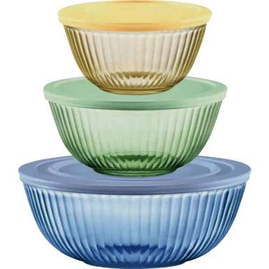 6PC PYREX COLOR BOWL SET