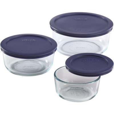 6-PC ROUND PYREX STORAGE