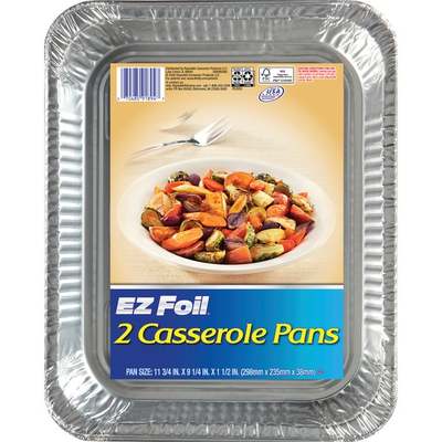 11 X 9 X 1 - CASSEROLE PAN (2PK)