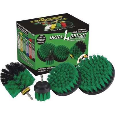 4PC MED GREEN DRILLBRUSH