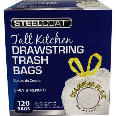 120CT 13GAL WHT FLEX BAG