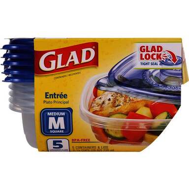 5CT 25OZ MEDSQ CONTAINER