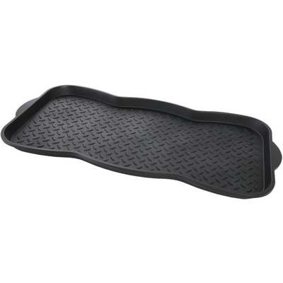 15x30 Black Recycled Plastic Contoured Boot Tray