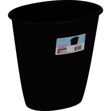 1.5GAL BLK OVAL WSTBSKT
