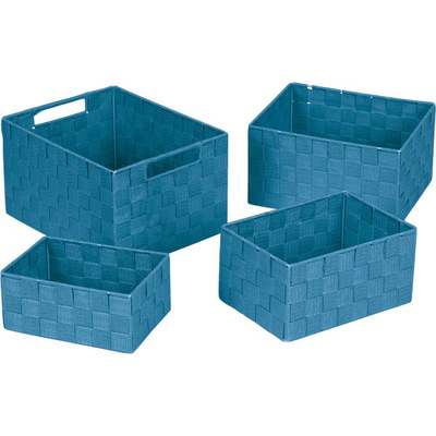 4PC BLUE STORAGE BASKET