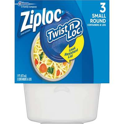 SM ZIPLOC DISP CONTAINER