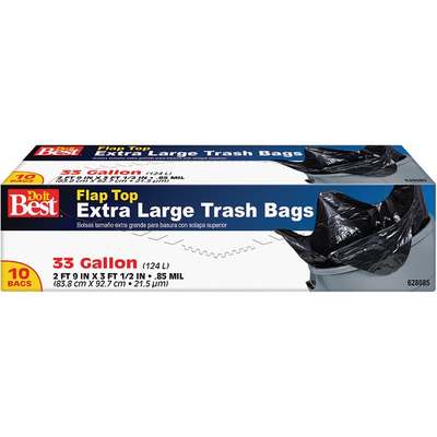 10CT 33GAL TRASH BAG