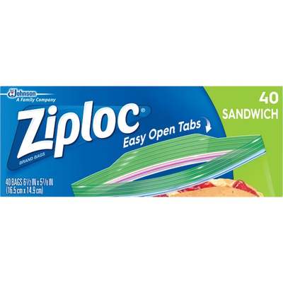 40CT ZIPLOC SANDWICH BAG