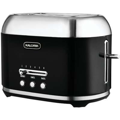 2SLICE BLK RETRO TOASTER