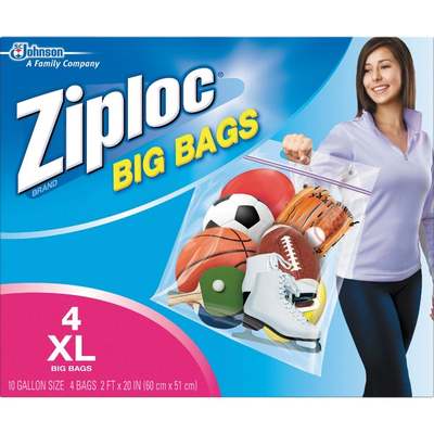 XL ZIPLOC BIG BAGS, 4-CT