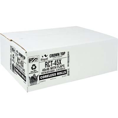 45 GAL  100CT 40X48 BLK CAN LNR
