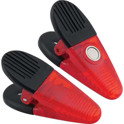 Master Magnetics 3-1/2 In. Red Magnetic Clip (2-Pack)