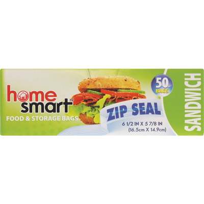 50CT ZIP SEAL SANDWICH BAGS