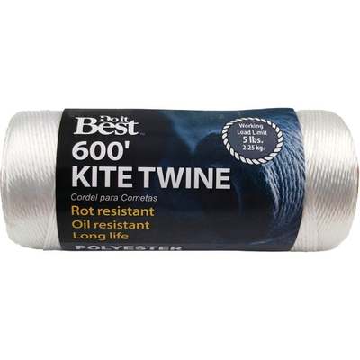 Do it Best 0.020 In. x 600 Ft. White Polyester Kite Twine