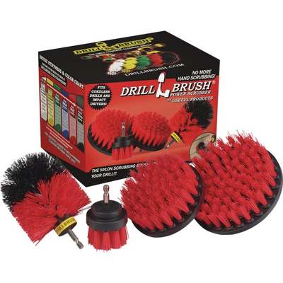 4P STIFF RED DRILLBRUSH