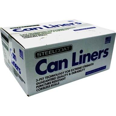 100CT 55GAL BLK CANLINER