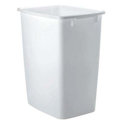 WASTEBASKET 36QT RECT WHITE