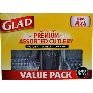 CUTLERY SET 240PC CLR GLAD