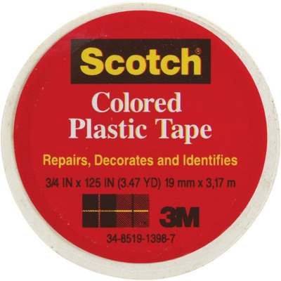 SCOTCH 3/4"WHT PLST TAPE