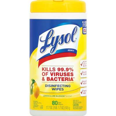 Lysol Lemon & Lime Blossom Disinfecting Wipes (80-Count)