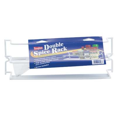 *WHITE DOUBLE SPICE RACK***