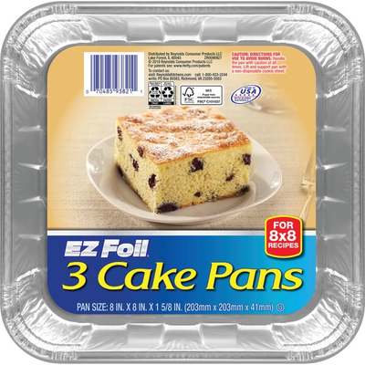 SQUARE CAKE PAN 3PK