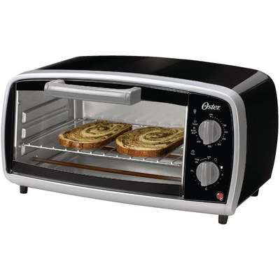 4 SLICE BLACK TOASTER OVEN